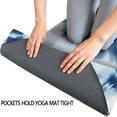 thumbnail image 3 of Blue White Tie Dye Mandala Pattern Hot Yoga Mat Towel Non Slip for Hot Yoga - Quick-Drying Yoga Mat Cover with 4 Corner Pockets with Travel Bag - Hot Yoga Towel Non Slip 70"x26", 3 of 6