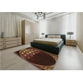 thumbnail image 5 of Ahgly Company Machine Washable Indoor Round Transitional Black Brown Area Rugs, 7' Round, 5 of 7