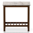 thumbnail image 2 of Furniture of America Bray Adult Contemporary Square MDF End Table with Shelves, Medium Oak/White, Set of 1, 2 of 5