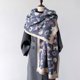 thumbnail image 2 of Poncho cálido de lujo de cachemira para mujer, bufanda de invierno con estampado de gato bonito, chal grueso para mujer, pashmina, manta, bufanda de viaje, 2 of 5