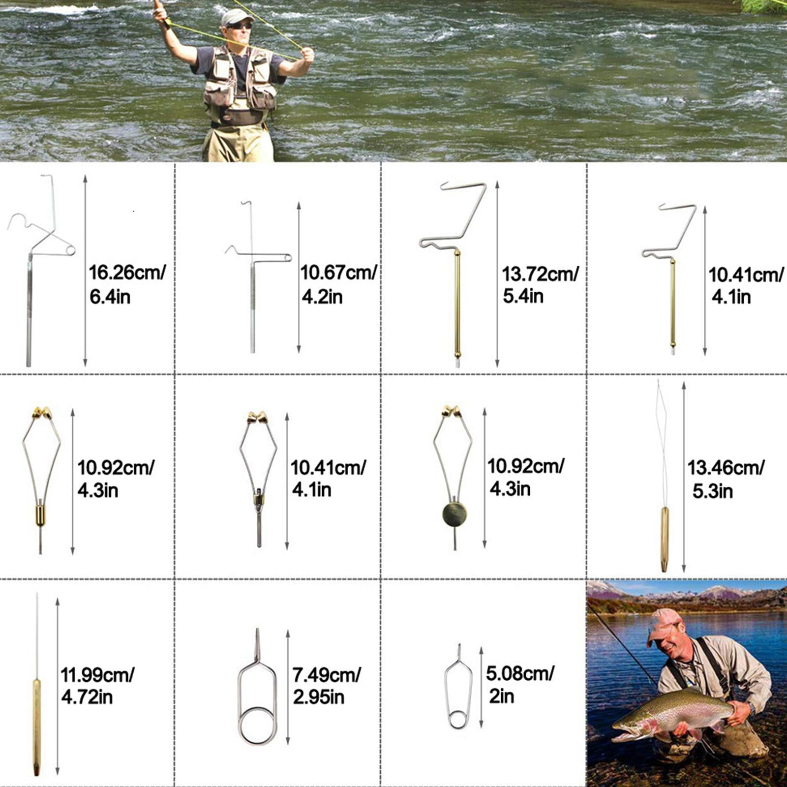 harayaa 11Pcs The Most Useful Fly Tying Tools Combo Kit Gift Stainless Steel Fly Tying Whip Finisher Knot,Fly Tying Bobbin Thread Holder, Disc Bobbin Threader