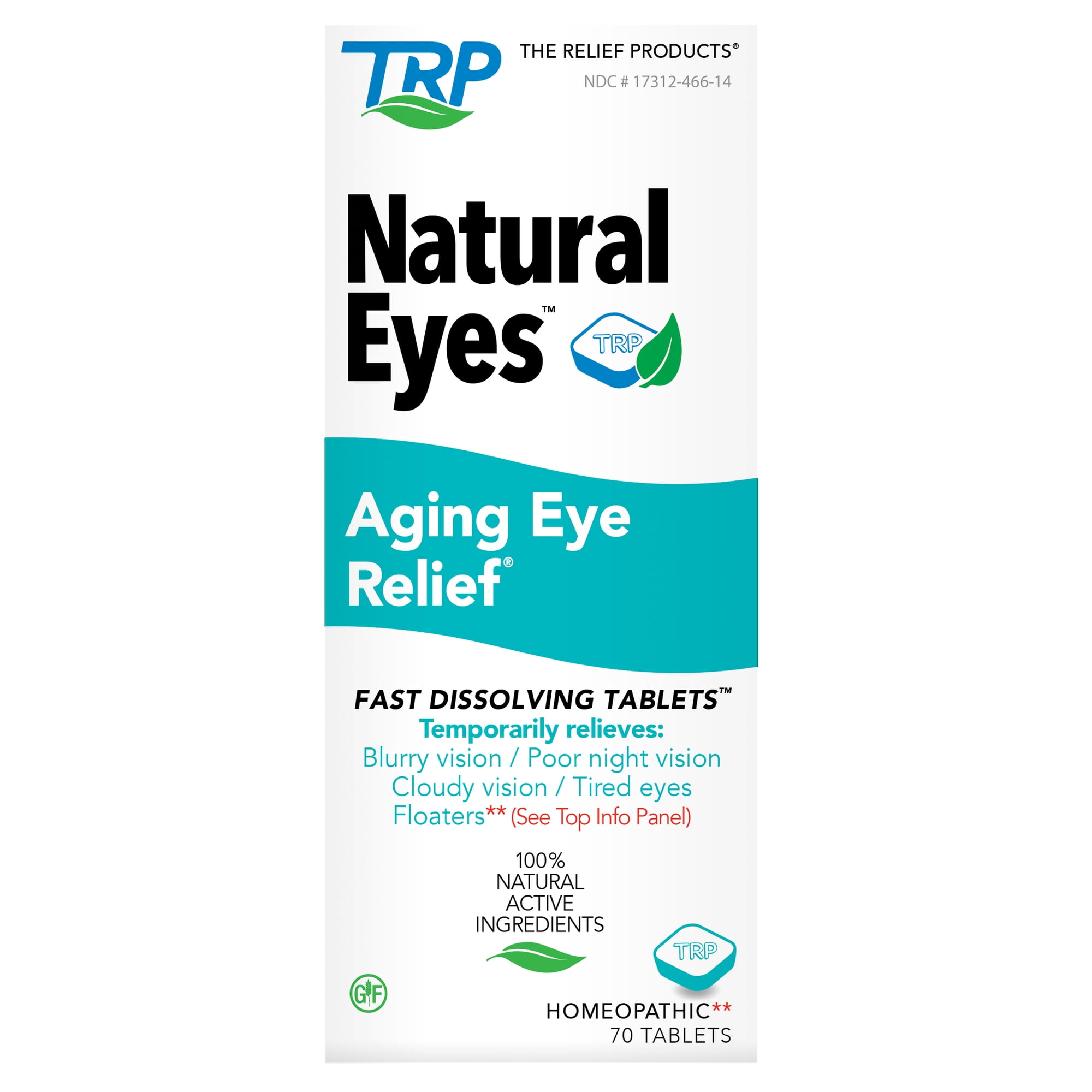 Natural Eyes Aging Eye Relief Fast Dissolving Tablets for r Eye Health, Poor Night Vision, Tired Eyes, Dryness and Redness