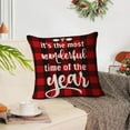 thumbnail image 4 of Christmas Decorative Throw Pillow Covers 18x18" Christmas Pillowcase Winter Holiday Decorations for Sofa Couch Livingroom Bed, 4 of 7