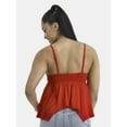 thumbnail image 3 of No Boundaries Hanky Hem Cami with Lace, Women's, 3 of 5