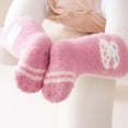 thumbnail image 6 of CUZIBR Socks For Girls Winter Thickened Warm Fuzzy Socks First Walking Shoes Floor Ankle Socks 3D Lovely Cartoon Pattern Slipper Socks,Pink,18 -24 Months, 6 of 9