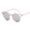Transparent pink, variant on Womens Retro Sunglasses Candy Color Shades UV400 Protection Strong Frame Resin Lens Non Polarized Colorful Sun