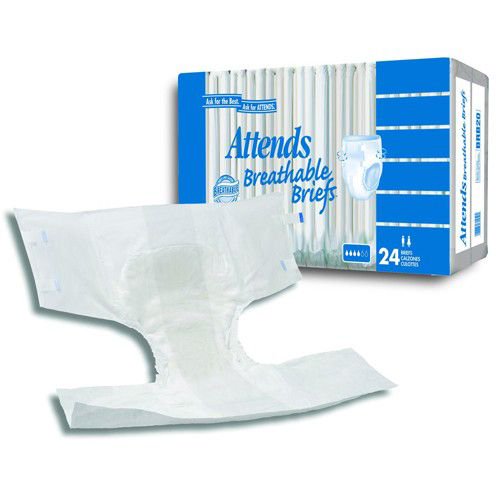 Attends Breathable Briefs ''Medium, 32 44 , 96 Count''