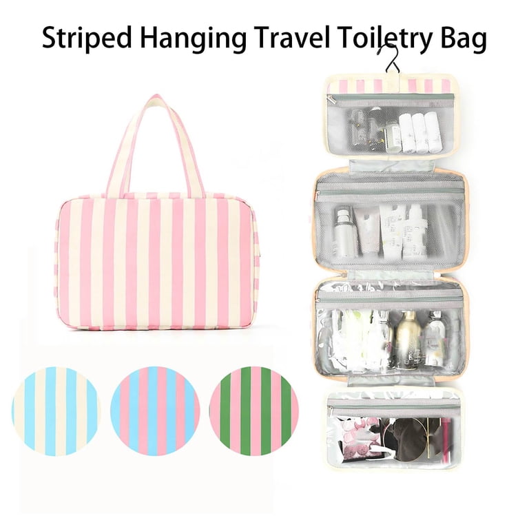 fashion handbag-style travel toiletry cosmetic bag with compartments Away Clear in Jet Black PAVILIA Toiletry Bag for Men Travel Cosmetic Bag With Compartments