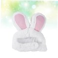 thumbnail image 3 of HINTRMENT Pet Costume Accessories 2Pcs Rabbit Ear Hat for Cat in White and Pink, 3 of 8