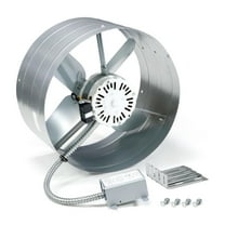 Mount Power Attic Fan with Adjustable Thermostat, 15 Inch Attic Exhaust Fan, 1650 CFM, 1075 RPM, 3.4 Amp