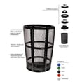 thumbnail image 2 of Witt Industries EXP-52BK Steel 48-Gallon Outdoor Waste Receptacle, Round, 23" Diameter x 33" Height, Black (Pack of 2), 2 of 2