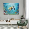 thumbnail image 2 of JRXY  Underwater World Tapestries Large Size 40x30 Inch Dolphins Turtle Sea Life Fish Corals Sea Creature Tapestry for Bedroom Aesthetic Home Decor Backdrop Men Women Dorm Wall Tapestry, 2 of 7