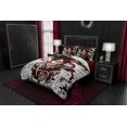 thumbnail image 2 of Hannya Bedding Set, Comforter or Duvet, Anime Bed Cover, White Goth Bedroom, 2 of 5