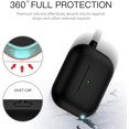 thumbnail image 2 of Funda para Airpods Pro, funda protectora de silicona suave que absorbe los golpes con llavero para Apple Airpods Pro, color negro Sailing  Electrónica, 2 of 6