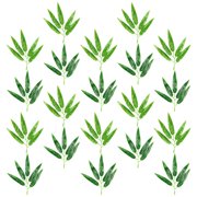 HOMEMAXS 60 Pcs Plastic Bamboo Leaves Fake Artificial Large Simulation Green