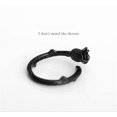thumbnail image 3 of Anneaux Roses Élégants à la Mode Femmes Réglables Bague de Queue Anneau d'Ouverture Noir Durable pour le Rock Unique Bijoux Bagues, 3 of 6