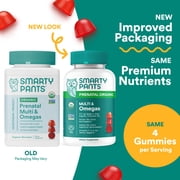 SmartyPants Prenatal Organic Multi & Omega-3 Gummies, New Packaging, Same Premium Nutrients, 90 Ct