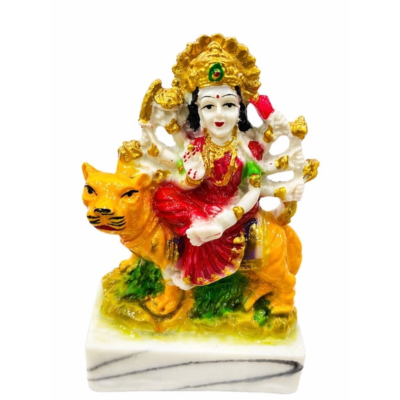 Maa Durga Idol Sherawali Mata Statue for Home Temple Puja Decor Religious Murti Spiritual Blessings Decorative Showpiece Gift