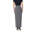 thumbnail image 3 of Grey Ankle Length Women's Plus Size Back Split Maxi Skirt, 3 of 4