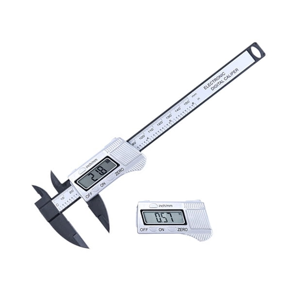 Eigraketly Calibrador Vernier Digital, regla micrométrica de calibre 0-150mm, pantalla LCD, instrumento artesanal de medición operado por para el Medidores de medidas dimensionales TYPE1 Plata Eigraketly TO000933-01