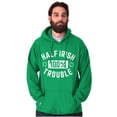 thumbnail image 3 of St Paddy's Half Irish All Trouble Hoodie Sweatshirt Women Men Brisco Brands S, 3 of 6