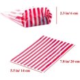 thumbnail image 3 of Sacs en cellophane Transparents à Rayures Rouges pour Bonbons, Sacs en Plastique pour Friandises, Lot de 50, 3 of 4