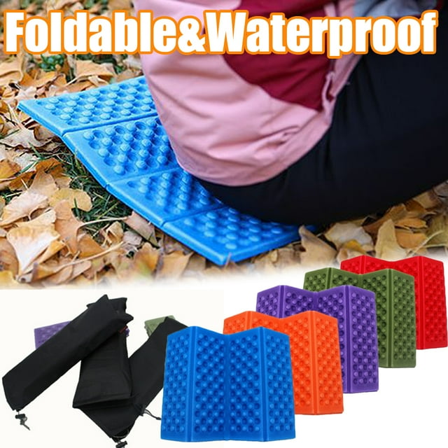 Travelwant Foldable Folding Outdoor Camping Mat Seat Foam XPE Cushion Portable Waterproof Chair Picnic Mat Pad, Portable Lightweight Mini Waterproof Folding Mat, Foam Sitting Pad