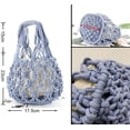 thumbnail image 5 of Kukuzhu New Straw Bag Cotton Thread Woven Bag Portable Net Bag Casual Bucket Handbag Summer Beach Purse for Women/Girls, 5 of 7