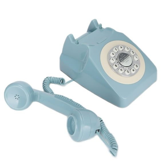 Teléfono Rotatorio Retro Estilo Antiguo de los Años 60 Clásico Vintage con Cable para el Hogar Teléfono Fijo con Cable para el Hogar la Oficina la Cafetería la
