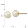 thumbnail image 4 of Sardelli 14k Madi K 7-8mm White Round Freshwater Cultured Pearl Post Earrings with Silicone Backs, 4 of 5