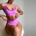 thumbnail image 2 of Xmyrz Sexy Bikinis For Women Bathing Suits Two-Piece Ruffles Sleeveless Faddish Holiday Relaxed Fit Suitable Swimsuit Sets Swimwear, 2 of 7