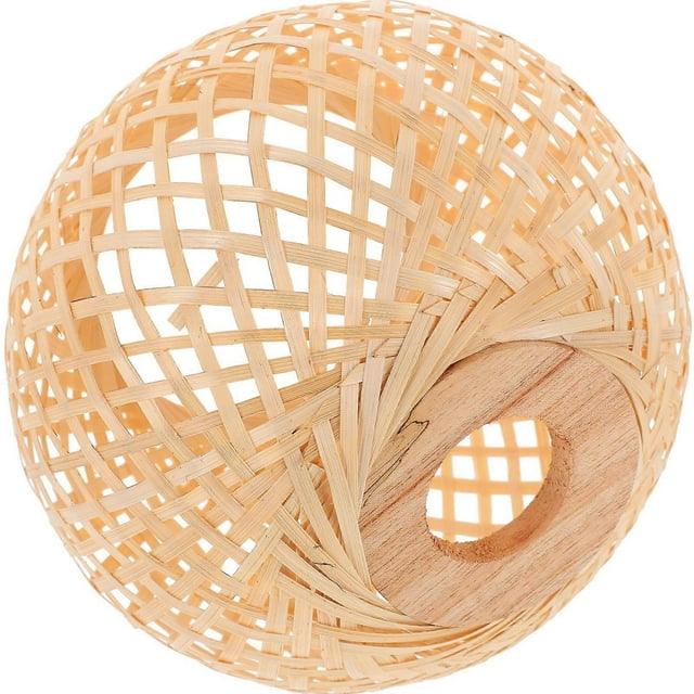 Ceiling Light Shade Bamboo Design Vintage Lampshade For Bedroom Chandelier Round Shape 1Set