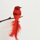 thumbnail image 1 of Pájaro artificial Pascua Halloween pequeño pájaro rojo blanco decoración de jardinería pájaro falso se puede arreglar, 1 of 6