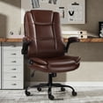 thumbnail image 3 of Waleaf Big and Tall Executive Office Chair with Flip-up Arms for Adult,Ergonomic High Back Adjustable Computer Desk Chair, 3 of 9