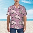 thumbnail image 4 of Lsque Rose Flowers pattern Hawaiian Shirt for Men, Unisex Summer Beach Casual Short Sleeve Button Down Shirts-3X-Large, 4 of 9