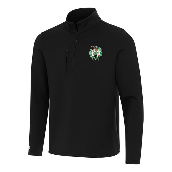 Men's Antigua  Black Boston Celtics Insider Quarter-Zip Top