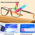 thumbnail image 5 of KOOSUFA Mens Blue Light Blocking Reading Glasses +4.00 Sports Spring Hinges Rectangular Lightweight TR90 Computer Readers Eyewear Eyeglasses 5 Colors Set, 5 of 7