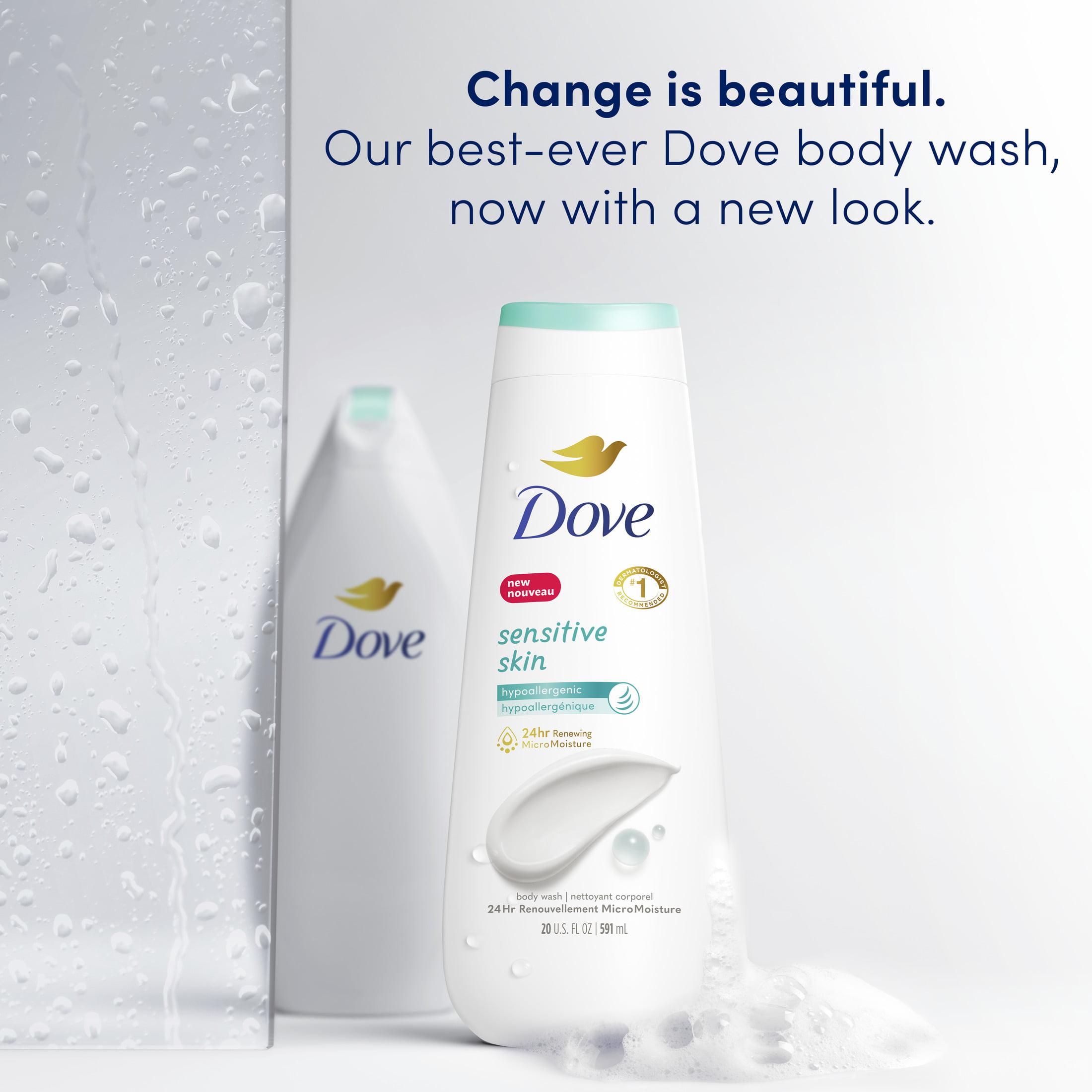 Dove Sensitive Skin Long Lasting Gentle Hypoallergenic Body Wash, 20 fl oz - image 3 of 13