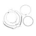 thumbnail image 2 of SmartBy 5Pcs/Set Women Stackable Rhinestone Bracelets Alloy Tulip Butterfly Bracelets Layered Cuff Chain Bracelets Jewelry for Party Dating, 2 of 7