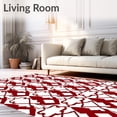 thumbnail image 2 of ODIKA 6'x9' Machine Washable Non-Slip Area Rug, Nordic Lattice Decorative Winter Accent High Traffic Rug, Red, 506204, 2 of 7