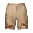 thumbnail image 4 of Lsque Mens Swim Trunks Engraved Coffee On Kraft Paper Pattern - Bathing Suit Compression Liner - Beach Swim Shorts Swimwear - (S-3XL) - Stretch Quick Dry -XX-Large, 4 of 9