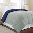 thumbnail image 2 of Modern Threads Reversible Navy & Silver Adult All-Season Down Alternative Comforter, Twin, 2 of 2