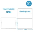 thumbnail image 2 of Tarjetas y sobres en blanco Ohuhu, paquete de 50, 4.25 x 5.5 pulgadas, 2 of 9