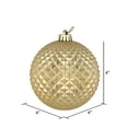 thumbnail image 2 of Vickerman 4" Champagne Durian Glitter Ball Ornament, 6 per Bag, 2 of 3
