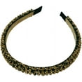 thumbnail image 1 of HSHDLDF Serre-Tête Mode Étincelant 4 Rangées Cristal Strass Perles (Or), 1 of 7