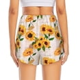 thumbnail image 4 of Uemuo Sunflower 5 Pattern Women's Athletic Shorts High Waisted Running Shorts with Liner Pockets Gym Elastic Workout Shorts-Large, 4 of 9