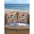 thumbnail image 5 of Outdoor Pillows Waterproof, Red Mushrooms Bedding Throw Pillows with Insert for Couch Sofa Bed, Maple Leaves Plants Vintage Botanical 16x16 Inch Pillowcases Decorative Camping Patio Pillow Set of 1, 5 of 8
