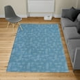 thumbnail image 2 of Mushroom Turkish Area Rug, Pattern with Different Mushrooms Doodle Monochrome Display Organic Garden, Soft Carpet for Living Room Decor with Distressed Look, 5.2' X 7.6', Blue Grey, by Ambesonne, 2 of 4