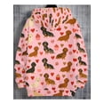 thumbnail image 4 of Girls Cute Cartoon Cat Print Zip Up Hoodie Jacket, Kids Full Zip Long Sleeve Hooded Coat for Fall Daily Casual Outdoor Wear(Pink1,5-6 Years), 4 of 5