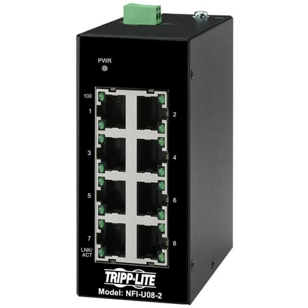 UPC: 0037332264558 | Tripp Lite Unmanaged Industrial Ethernet Switch 8-port 10/100 Mbps Ruggedized Din Mount Switch Unmanaged 8 X 10/100 Din Rail Mountable Dc Taa Compliant